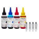 PAKET Tinta Refill Printer CMYK 100ml+Spuit 10ml