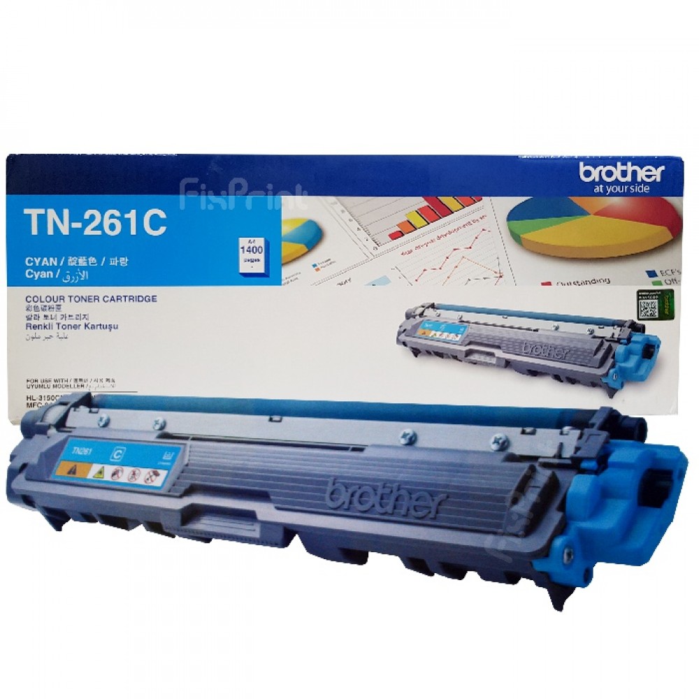 Cartridge Toner Original TN-261 TN261 Cyan, Printer Brother MFC-9330CDW MFC-9140CDN HL-3170CDW HL-3150CDN