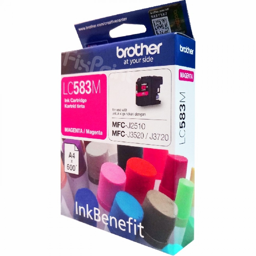 Cartridge Original Brother LC583M LC-583M LC-583 Magenta, Tinta Printer Brother MFC-J2510 MFC-J3520 MFC-J3720