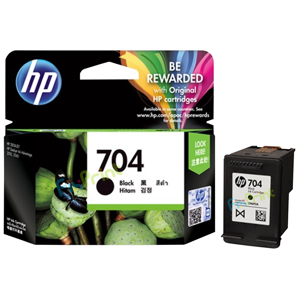 Cartridge Original HP 704 Black CN692AA, Tinta Printer HP Deskjet Advantage 2010 (K010a) 2060 All-in-One