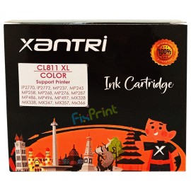 Cartridge Xantri Can CL811XL Color Chip, Cartridge Printer Can iP2770 iP2772 MP237 MP245 MP258 MP268 MP276 MP287 MP486 MP496 MP497 MX328 MX338 MX347 MX357 MX366 MX416 MX426 