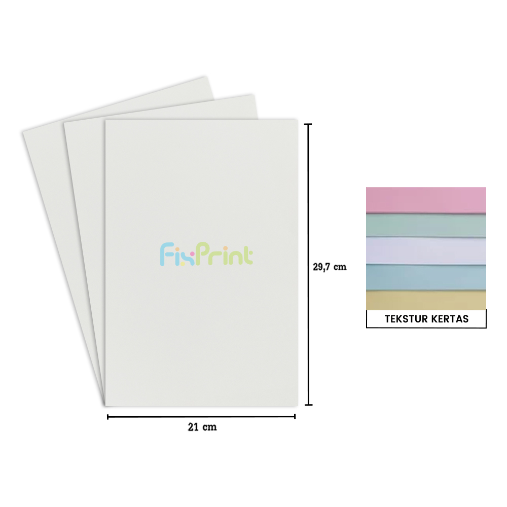 Kertas Brief Card A4 160gr isi 50Lmbr Putih, Kertas Manila BC (Brief Card) A4 210mm x 297mm For Inkjet Laserjet isi 50Lmbr Paper Brief White