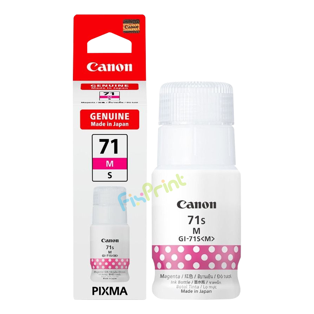 Tinta Canon Original GI-71S Small GI71S GI 71s Dye Base Magenta 40ml, Refill Printer PIXMA G1020 G2020 G3020 G3060 G2770 G3770 G4770 G1730 G1737 G2730 G3730