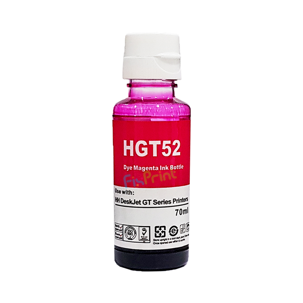 Tinta Refill HPC Compatible GT52 Magenta 65ml, Tinta Refill Printer HPC DeskJet GT5810 GT5820 All in One InkTank 115 310 315 319 350 415 419 410 SmartTank 450 510 550 610