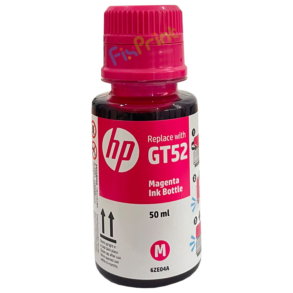 Tinta LOOSEPACK GT52 Small Magenta 50ml (Tanpa Box), Tinta Refill Printer SmartTank 210 215 520 525 580 (Tanpa Box), Printer DeskJet GT5810 GT5820 All in One InkTank 115 310 315 319 350 415 419 410 SmartTank 450 510 550 610 670 720 M0H Original HP