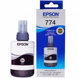 Tinta Refill Epson Original Ori 774 T7741 Black 140ml C13T774100, Tinta Refill Printer Epson M100 M105 M200 M205 L605 L655 L1455