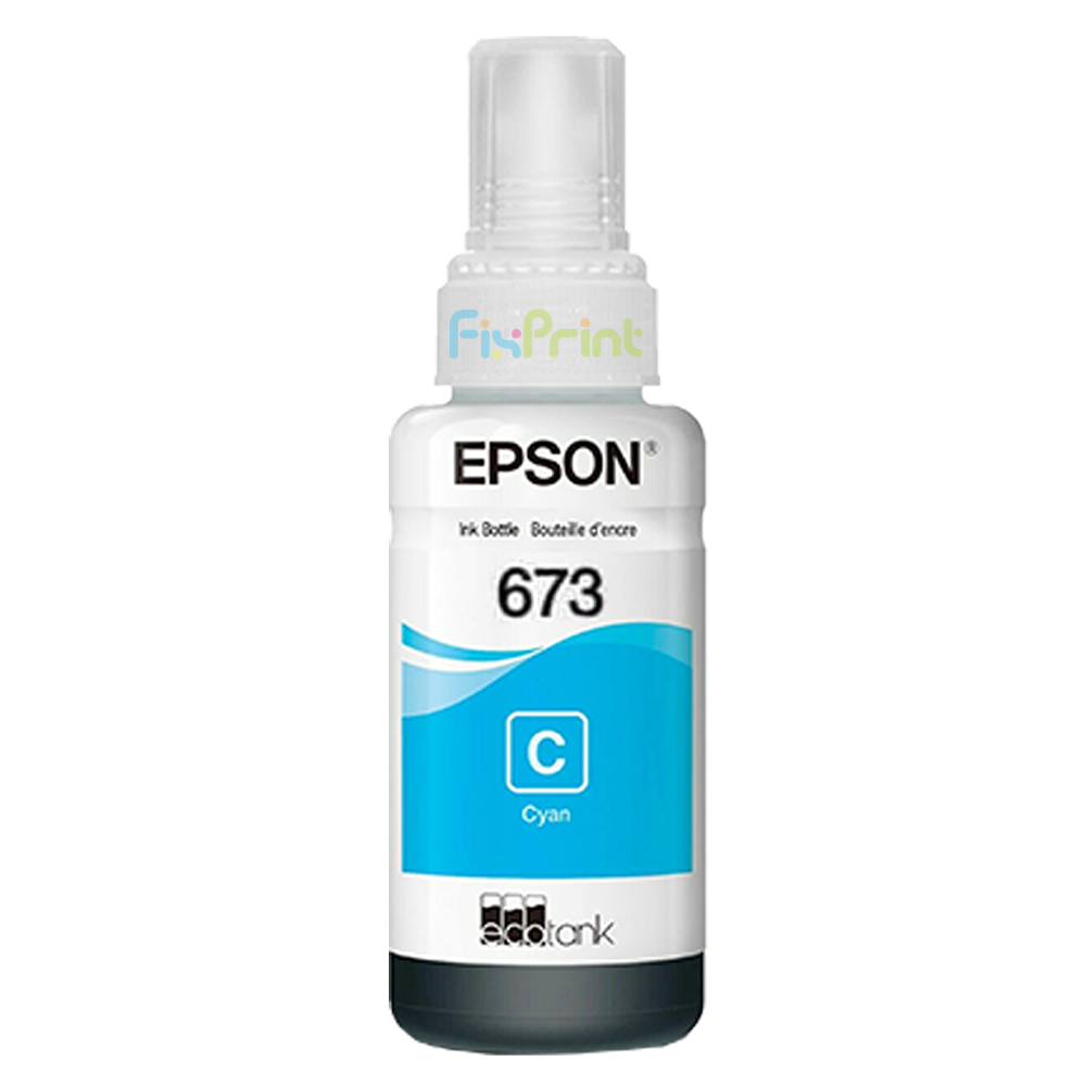 Tinta LOOSEPACK 673 t6732 Cyan 70ml (Tanpa Box), Tinta Refill Printer L800 L805 L810 L850 L1800 Original Epson