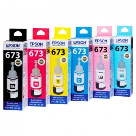 Tinta Refill Epson Original Ori 673 t6736 Light Magenta 70ml, Tinta Refill Printer Epson L800 L805 L810 L850 L1800