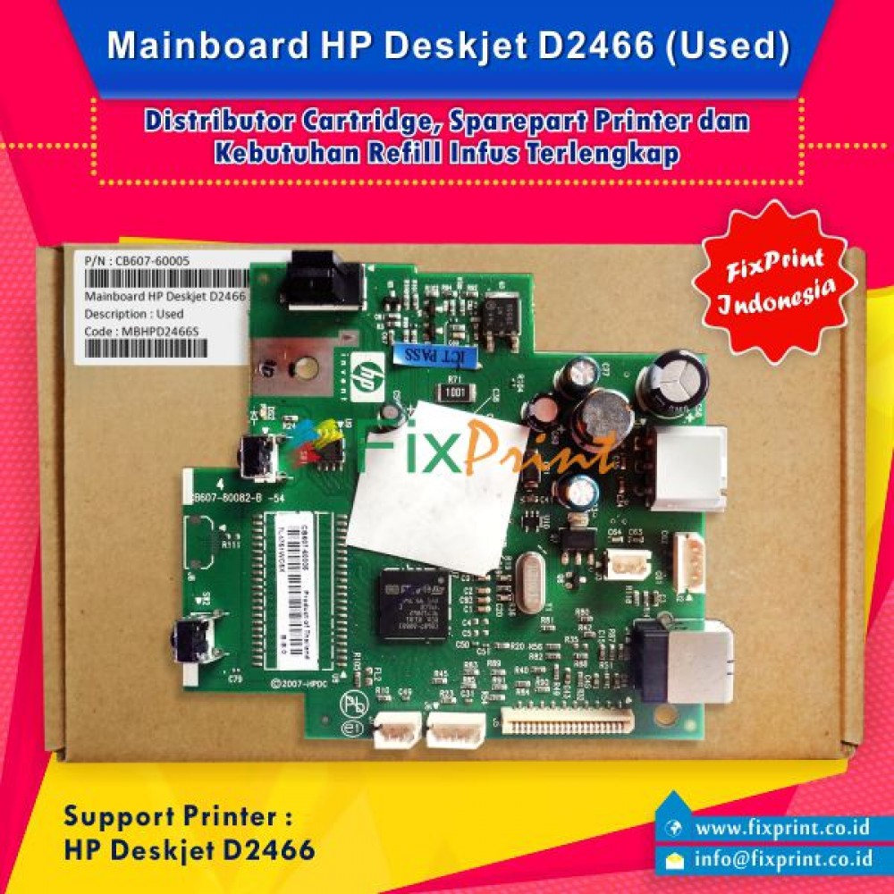 Board HP Deskjet D2466 Used, Mainboard HP D2466 Used, Motherboard HP Deskjet 2466