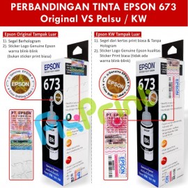 Tinta Refill Epson Original Ori 673 t6731 Black 70ml, Tinta Refill Printer Epson L800 L805 L810 L850 L1800